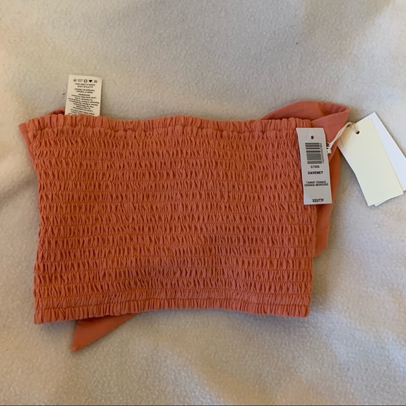 BNWT Aritzia Wilfred Daveney Crop Top - XXS - Tawny Orange - Picture 3 of 8